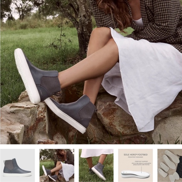 Frankie4 Ebony Crawford Sneaker Boot in Charcoal Grey Leather Size 10 NWOB - Picture 8 of 13